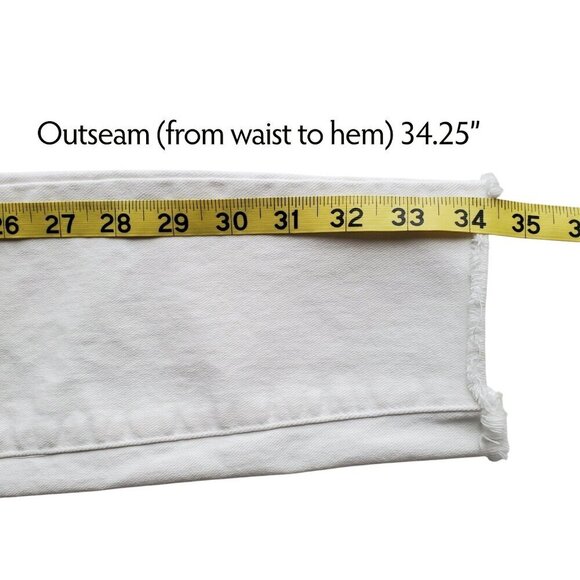 PAIGE Verdugo Ankle Skinny Jean Raw Hems Distressing Size 27 - Picture 15 of 16